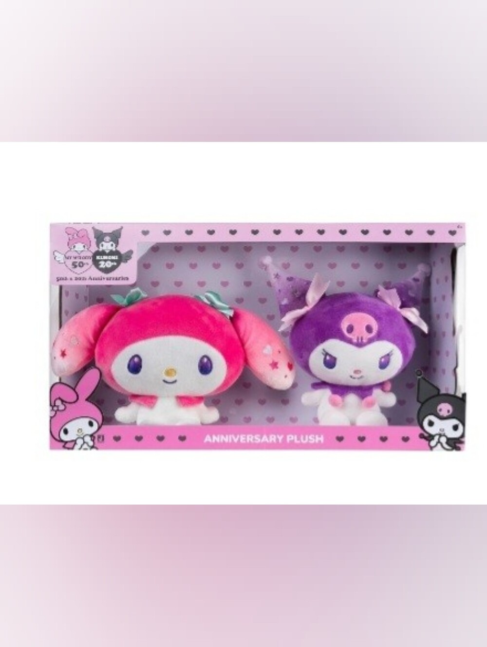 Sanrio Pink & Purple My Melody and Kuromi Anniversary Plush Set